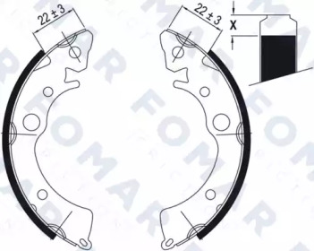 Комлект тормозных накладок FOMAR Friction FO 0435